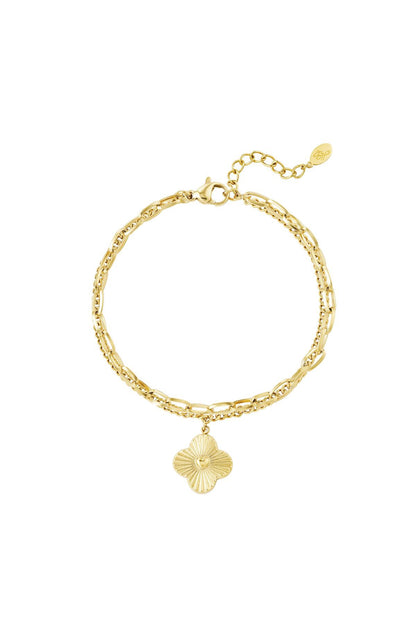 Armband ‘Flowerpower’ goud