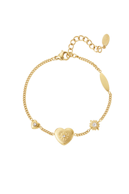 Armband 'Love Hearts' goud